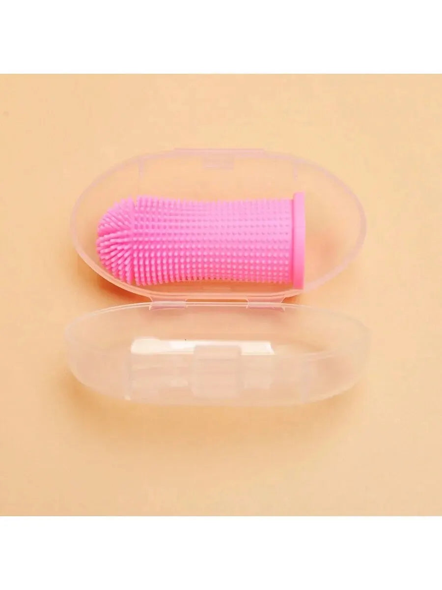 Brosse à dents pour animaux de compagnie - Poils en silicone pour chats et chiens