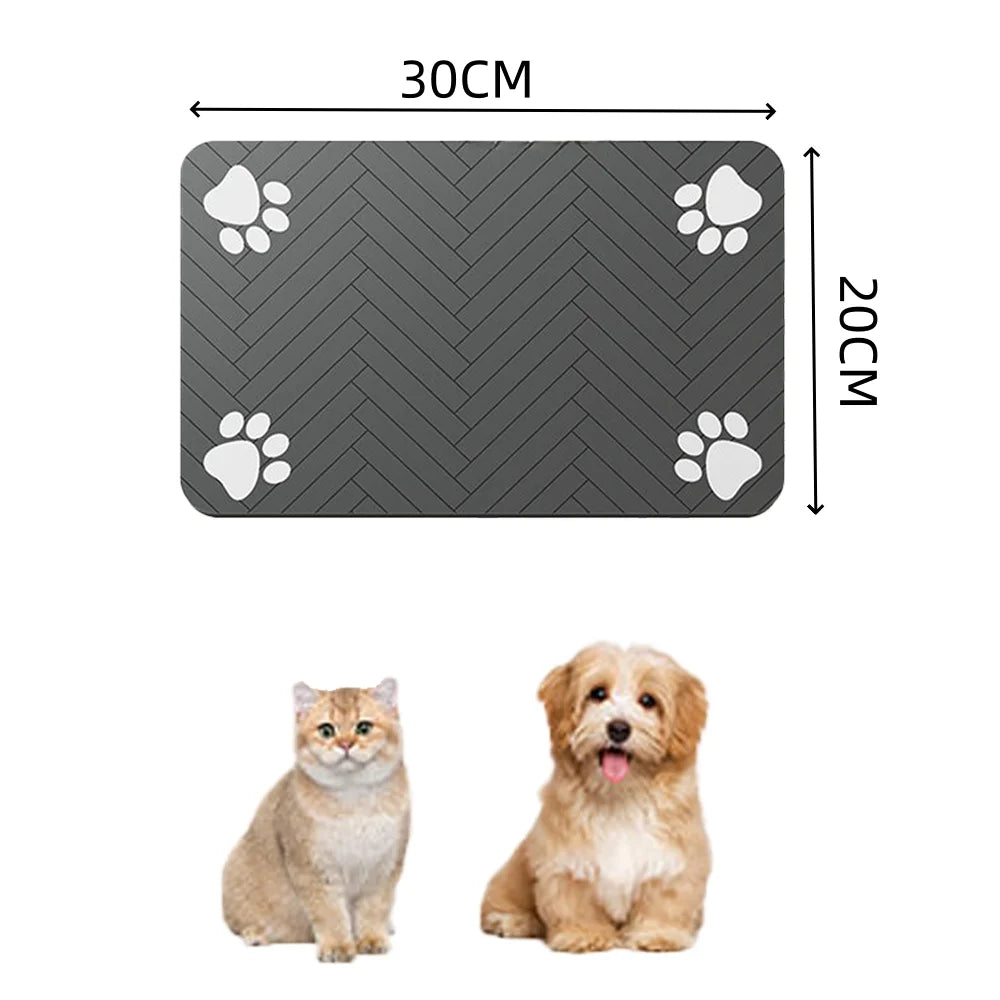Diatomaceous Earth Pet Feeding Mat - Fast-Drying Splash-Proof