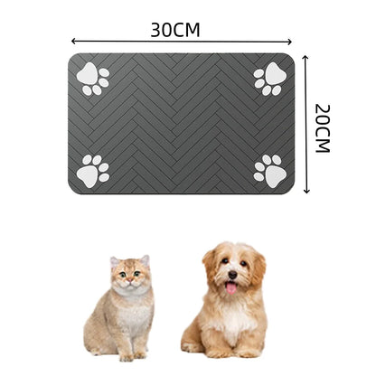 Diatomaceous Earth Pet Feeding Mat - Fast-Drying Splash-Proof - Bascora