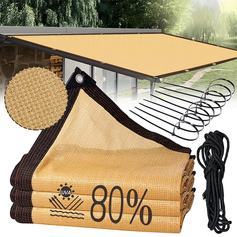 Waterproof Garden Sunshade Net - Square UV Protection Canopy