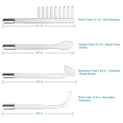 4-in-1 High Frequency Facial Machine - Professional Neon Wand for Acne Treatment - Bascora