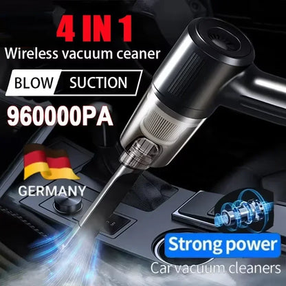 Portable Wireless Car Vacuum - Compact High-Suction Handheld - Bascora