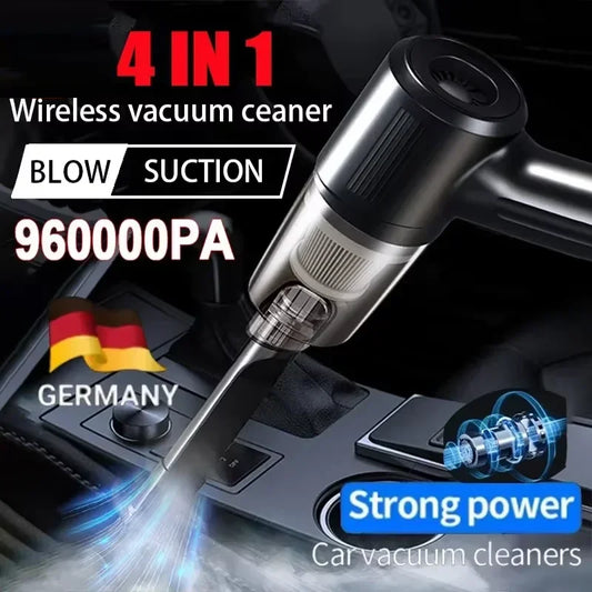 Portable Wireless Car Vacuum - Compact High-Suction Handheld
