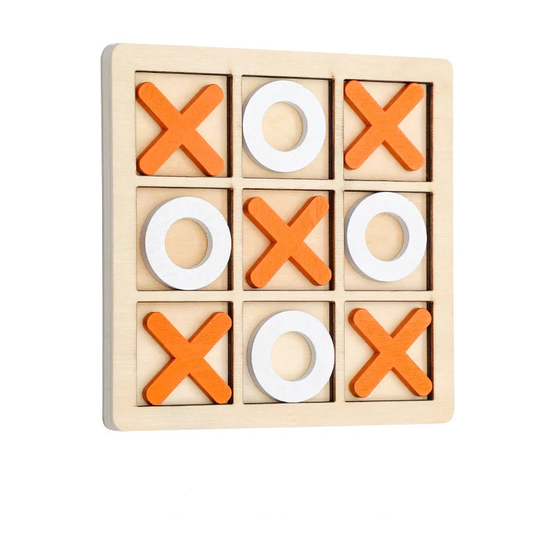 Wooden Tic Tac Toe Board Game - Family Fun Backyard Entertainment