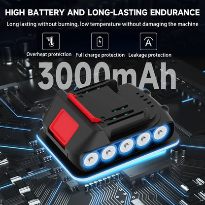 Cordless Electric Paint Spray Gun - 18V Makita Compatible with 2 Batteries