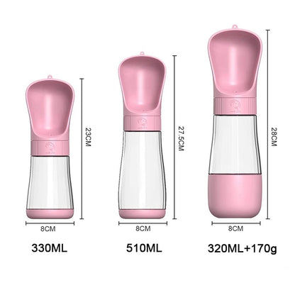 Portable Pet Water Bottle & Food Container - Bascora