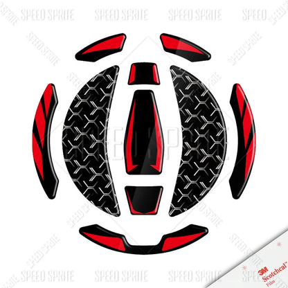 Motorcycle Fuel Tank Sticker - 3D Oil Gas Cap Cover Protector - Bascora