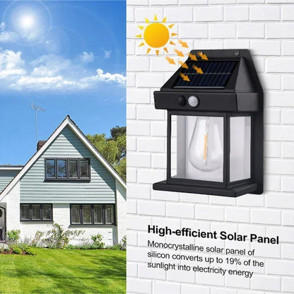 Solar-Powered Waterproof Outdoor Wall Light | Motion Sensor - Bascora