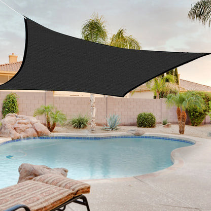 Breathable Sun Shade Sails - Rectangle Outdoor Canopy Awning - Bascora