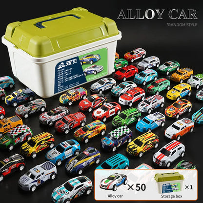 Alloy Toy Car Set - Pull-Back Mini Model Gift for Kids - Bascora