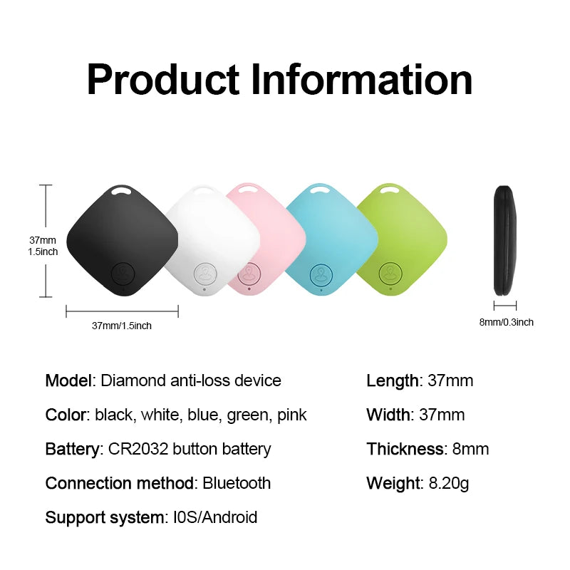 Rastreador antipérdida Bluetooth 5.0: Localizador inteligente para llaves y billetera
