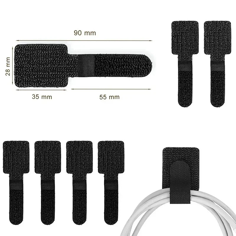 Bridas organizadoras de cables: bridas de nailon desmontables para la gestión de cables