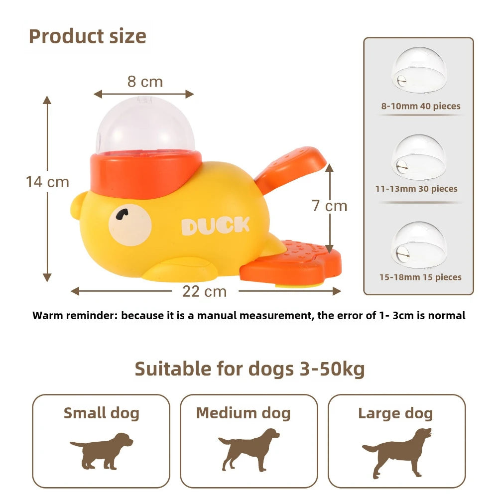 Pet Snack Feeder - Cartoon Duck Design Training Dispenser