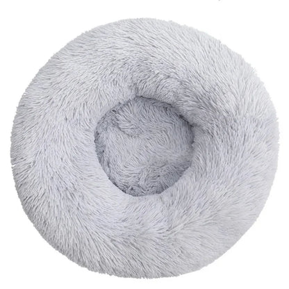 Round Plush Pet Bed - Super Soft for Large Dogs & Cats