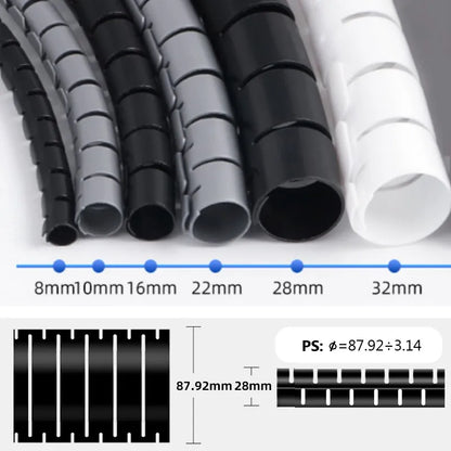 Flexible Spiral Cable Organiser - Bascora