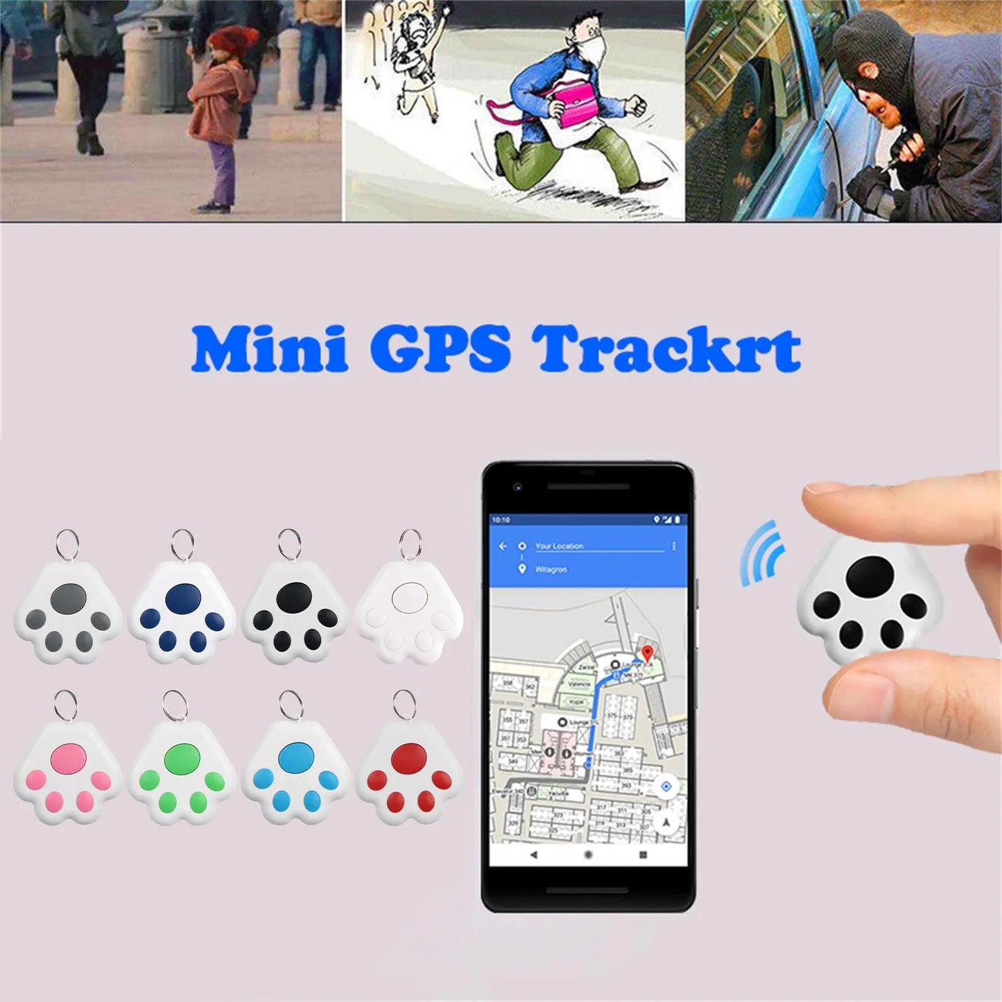 Pet Mini GPS Tracker Bluetooth 5.0