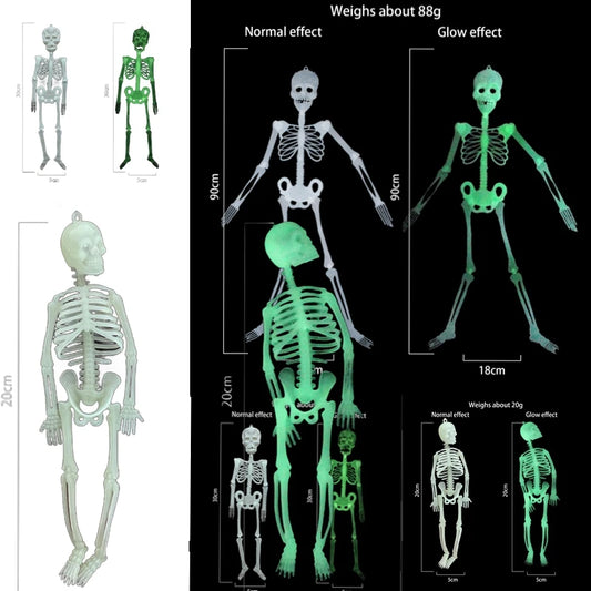 Halloween Skeleton Luminous Props - Movable Hanging Skull