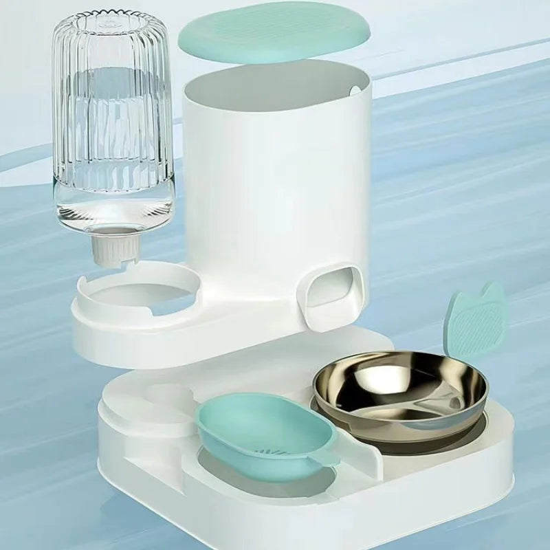 Gamelle automatique pour chat - Distributeur d'eau intégré