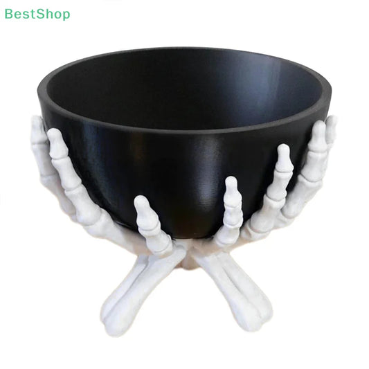 Halloween Candy Bowl - Gothic Skeleton Hands Storage Holder