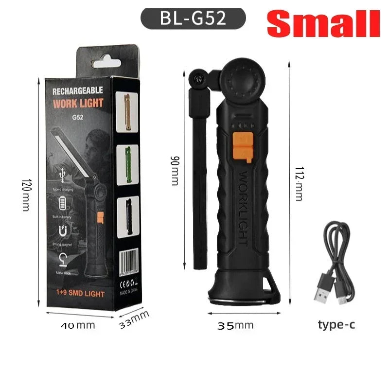 Lampe de travail magnétique - Torche LED rotative à 360°