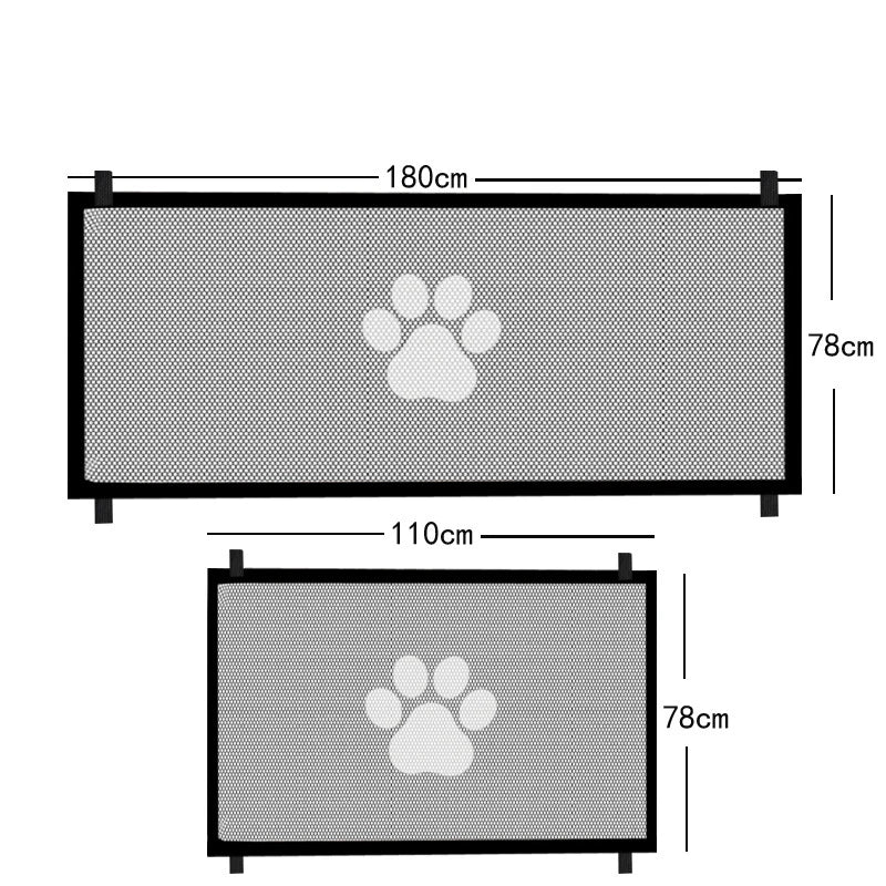 Dog Gate for Stairs - Indoor Pet Safety Barrier with 4 Hooks