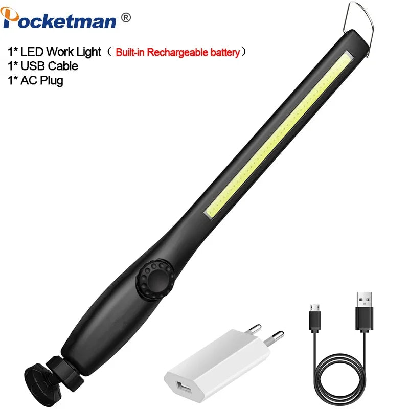 Portable LED Inspection Light - Magnetic COB Work Light for Car Repair