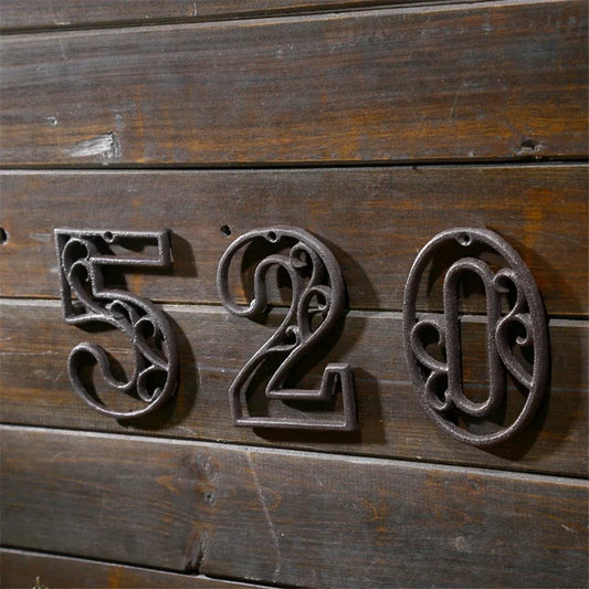 American Style Industrial Cast Iron House Numbers - Customized Address Signs