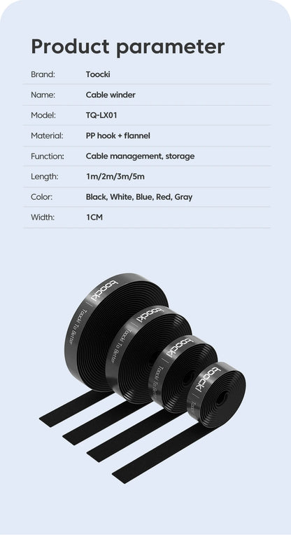 Cable Organizer - USB Cord Protector & Management Tape - Bascora
