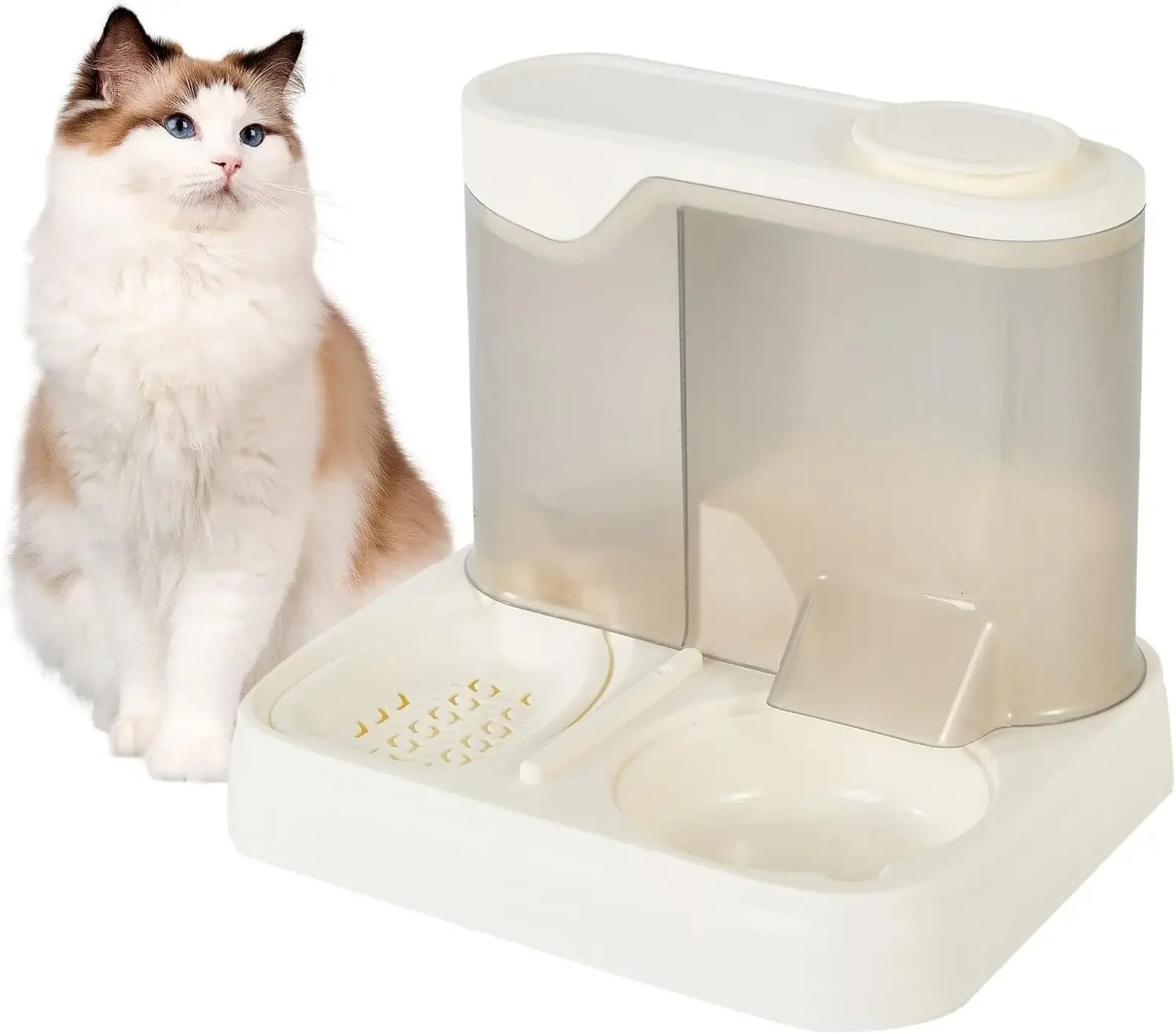 Distributeur automatique de nourriture et d'eau 2 en 1 pour chats et chiens