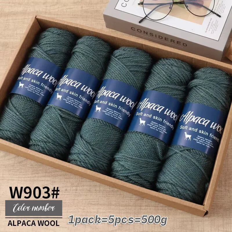 500g Coarse Hand-Weaving Alpaca Wool Yarn