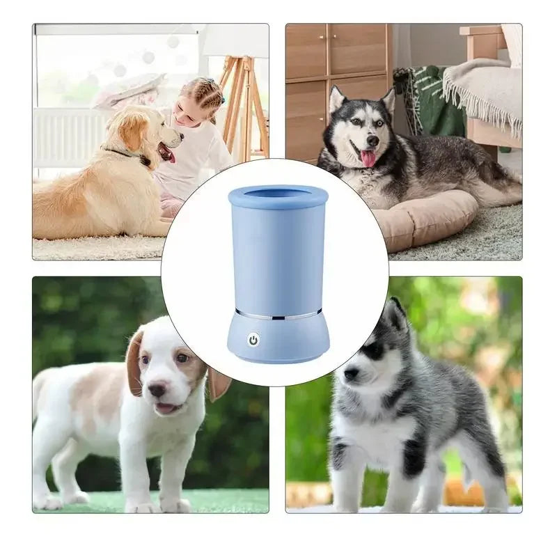 Limpiador de patas eléctrico para mascotas: lavapatas automático para perros y gatos