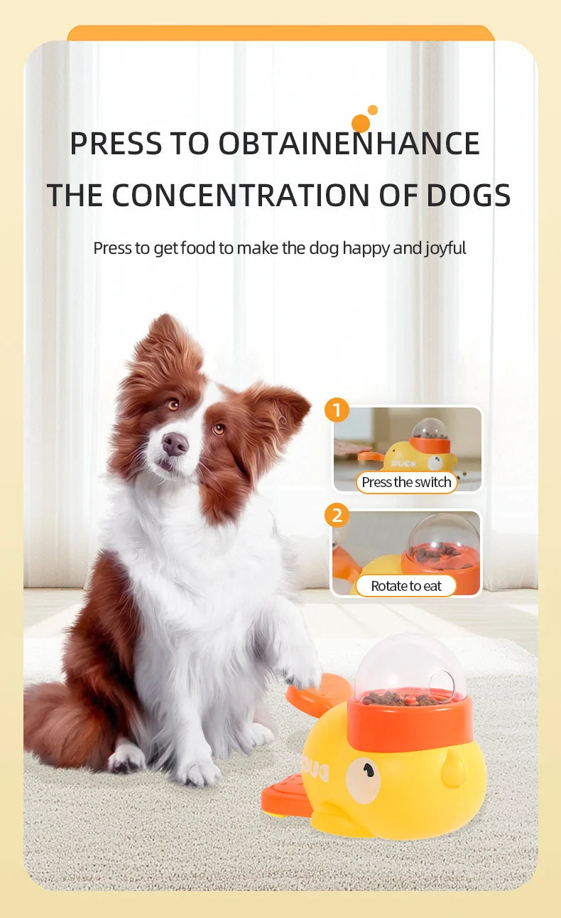 Pet Snack Feeder - Cartoon Duck Design Training Dispenser