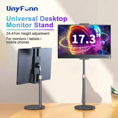 Portable Monitor Stand - Adjustable Height Desktop Bracket - Bascora