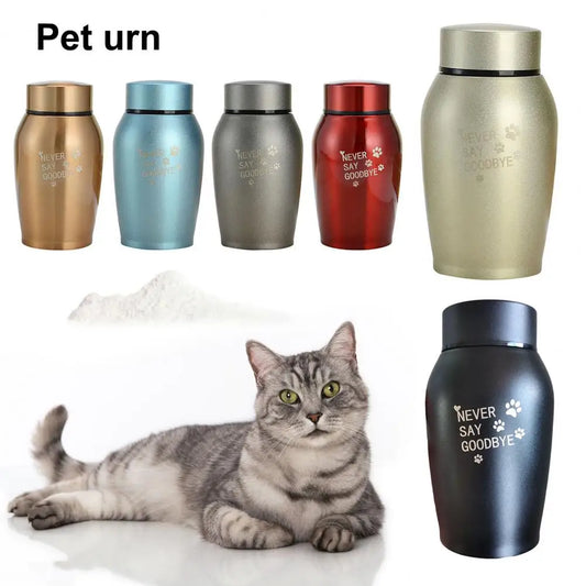 Pet Urn - Stainless Steel Cremation Urn for Dogs and Cats