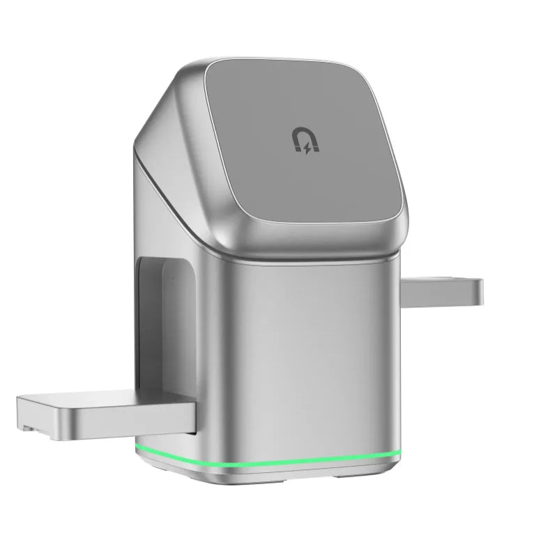 Chargeur sans fil électrique rotatif 4 en 1 - Design portable