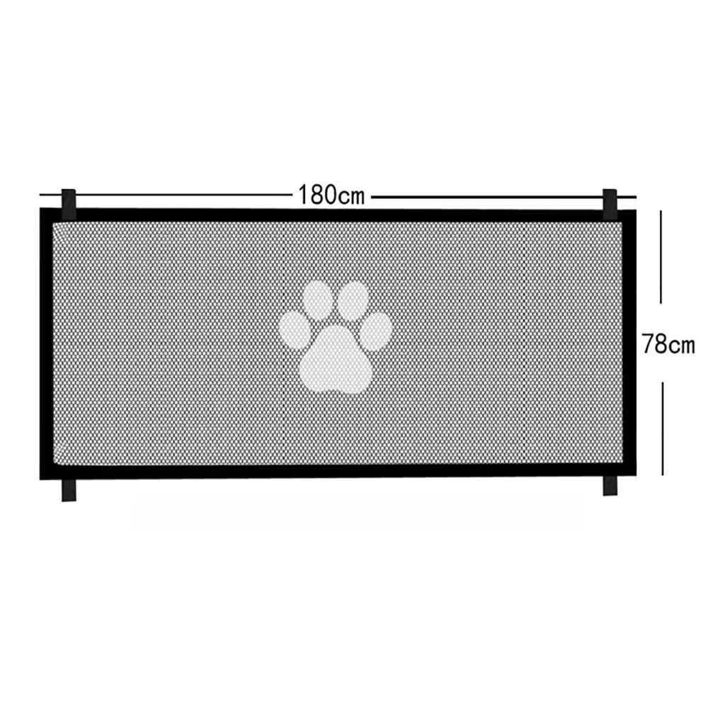 Dog Gate for Stairs - Indoor Pet Safety Barrier with 4 Hooks