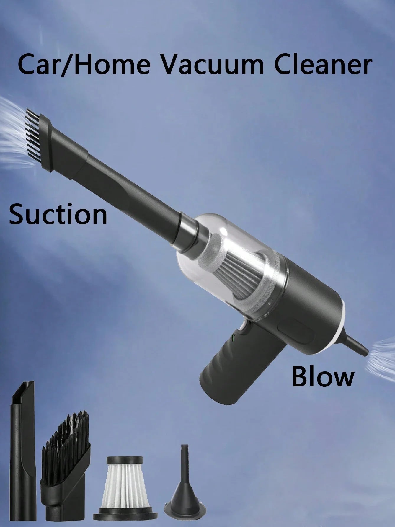 Aspirateur de voiture à chargement USB - Moteur VTT haute puissance