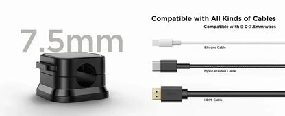 Magnetic Cable Clip & Cord Organiser - Workspace Management Solution - Bascora