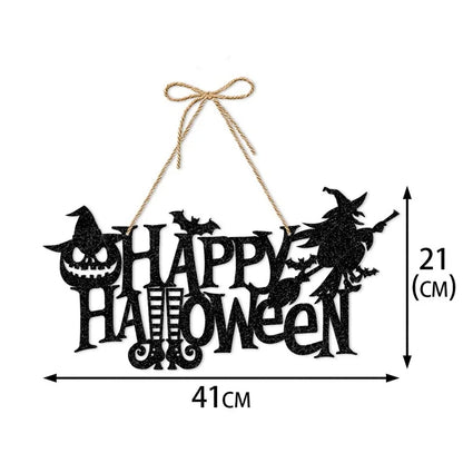 Halloween Hanging Ghost Mask Door Curtain - Haunted House Decor - Bascora