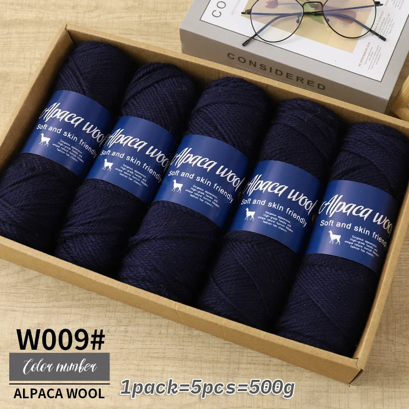 500g Coarse Hand-Weaving Alpaca Wool Yarn