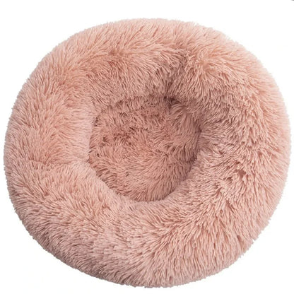 Round Plush Pet Bed - Super Soft for Large Dogs & Cats