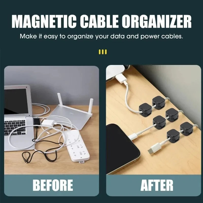 Magnetic Cable Clip & Cord Organiser - Workspace Management Solution