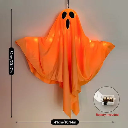 Halloween Ghost LED Light - Hanging Horror Prop Decoration - Bascora