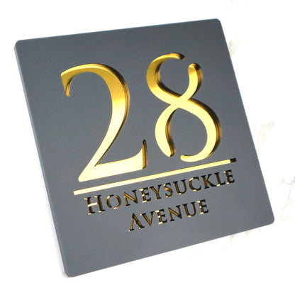 Letrero de acrílico personalizado con números de casa modernos, placa con letras 3D para puerta, dirección, calle, nombre, decoración del hogar