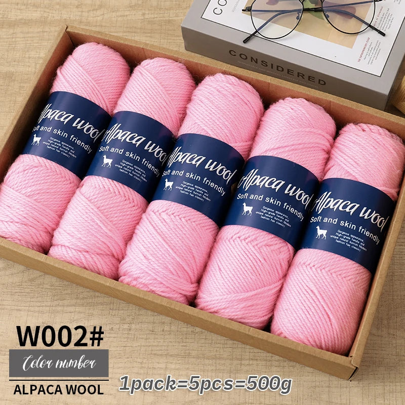 500g Coarse Hand-Weaving Alpaca Wool Yarn