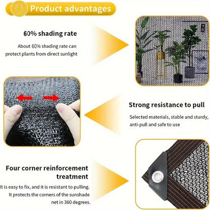 70-80% Black Sunshade Net - Anti-UV Greenhouse Privacy Screen - Bascora