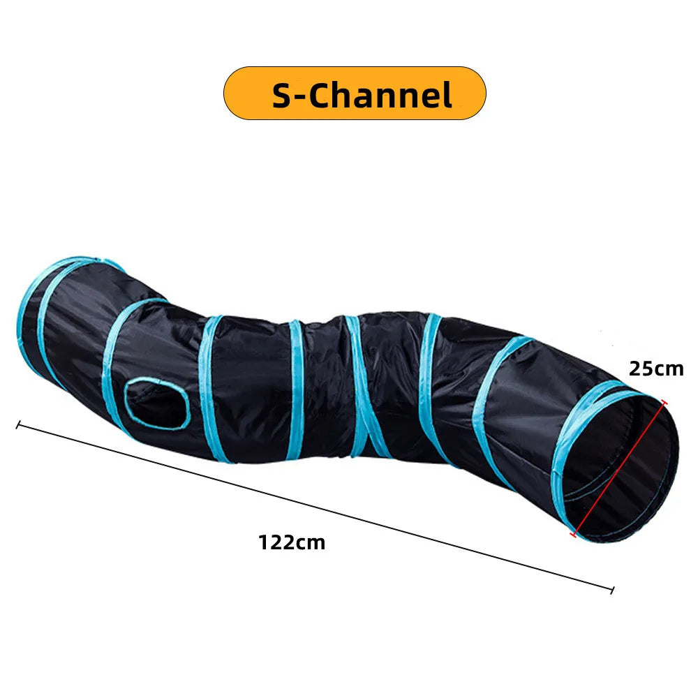 Túnel plegable para gatos - Diversión en interiores