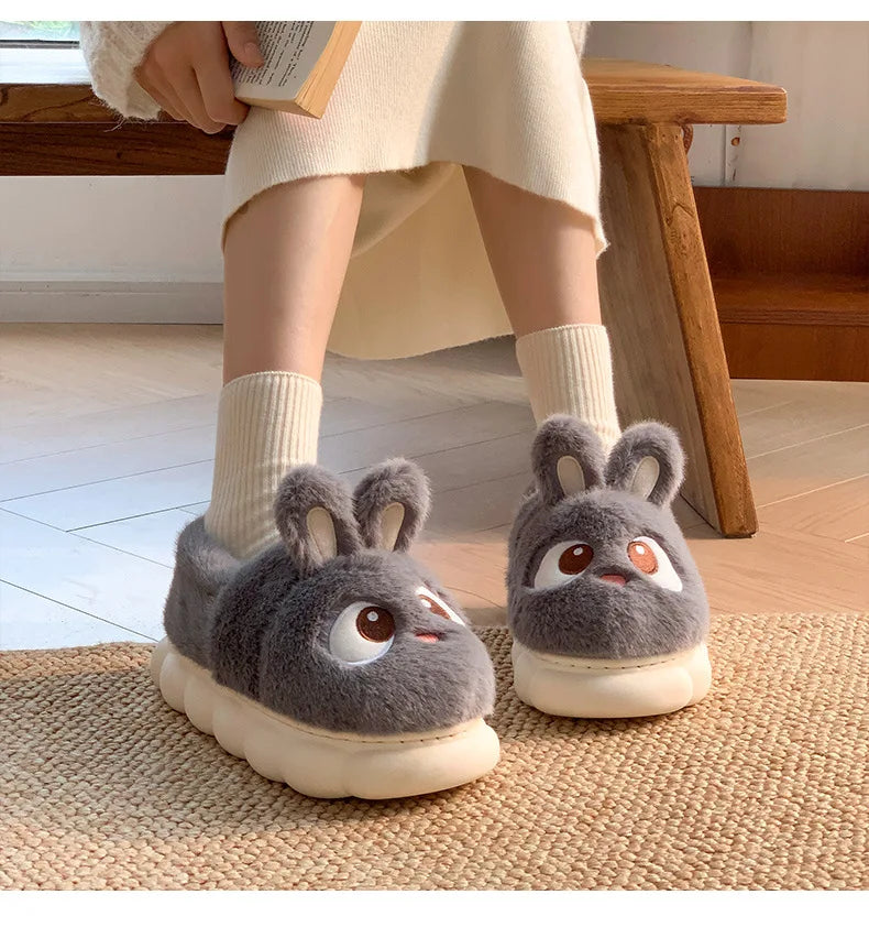 Women's Cotton Slippers - Warm Winter Indoor Shoes