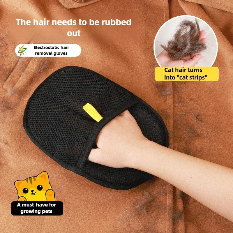 Gants anti-poils pour animaux de compagnie – Outil de toilettage et de nettoyage antistatique