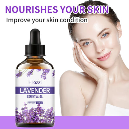Lavender Essential Oil - Facial & Body Moisturizing Massage Oil - Bascora